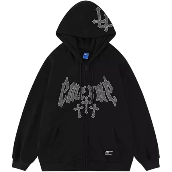 Amazon.com: Ponitrack Unisex Zip Up Hoodies Y2k Flame Print